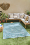 Tapis d'intérieur et extérieur SANTORINI 985 TURQUOISE : SAN985TUR Nazar rugs