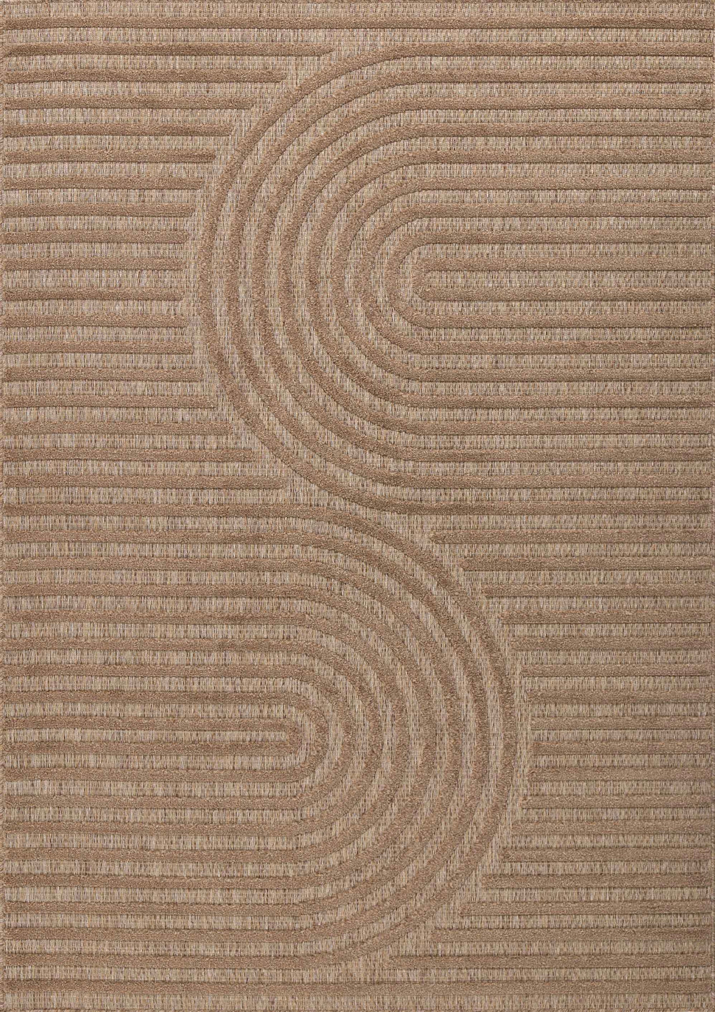 Tapis Santorini 986 - Motif Graphique - Beige - Intérieur / Extérieur