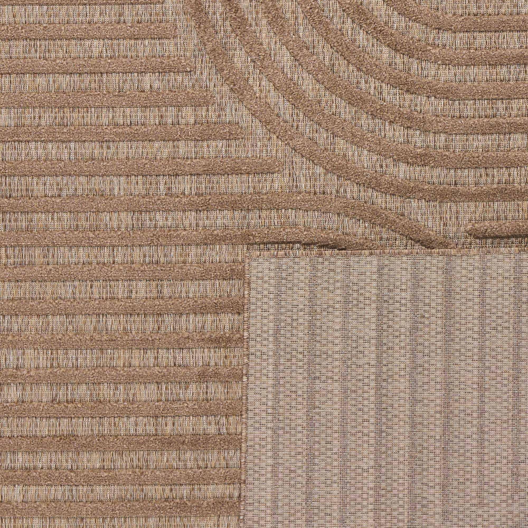 Tapis Santorini 986 - Motif Graphique - Beige - Intérieur / Extérieur