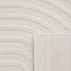 Tapis Santorini 986 - Motif Graphique - Blanc - Intérieur / Extérieur
