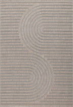 Tapis Santorini 986 - Motif Graphique - Gris - Intérieur / Extérieur