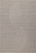 Tapis d'intérieur et extérieur motifs arcs symétriques SANTORINI 986 GRIS : SAN986GRI Nazar rugs
