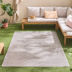 Tapis Santorini 986 - Motif Graphique - Gris - Intérieur / Extérieur