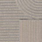 Tapis Santorini 986 - Motif Graphique - Gris - Intérieur / Extérieur