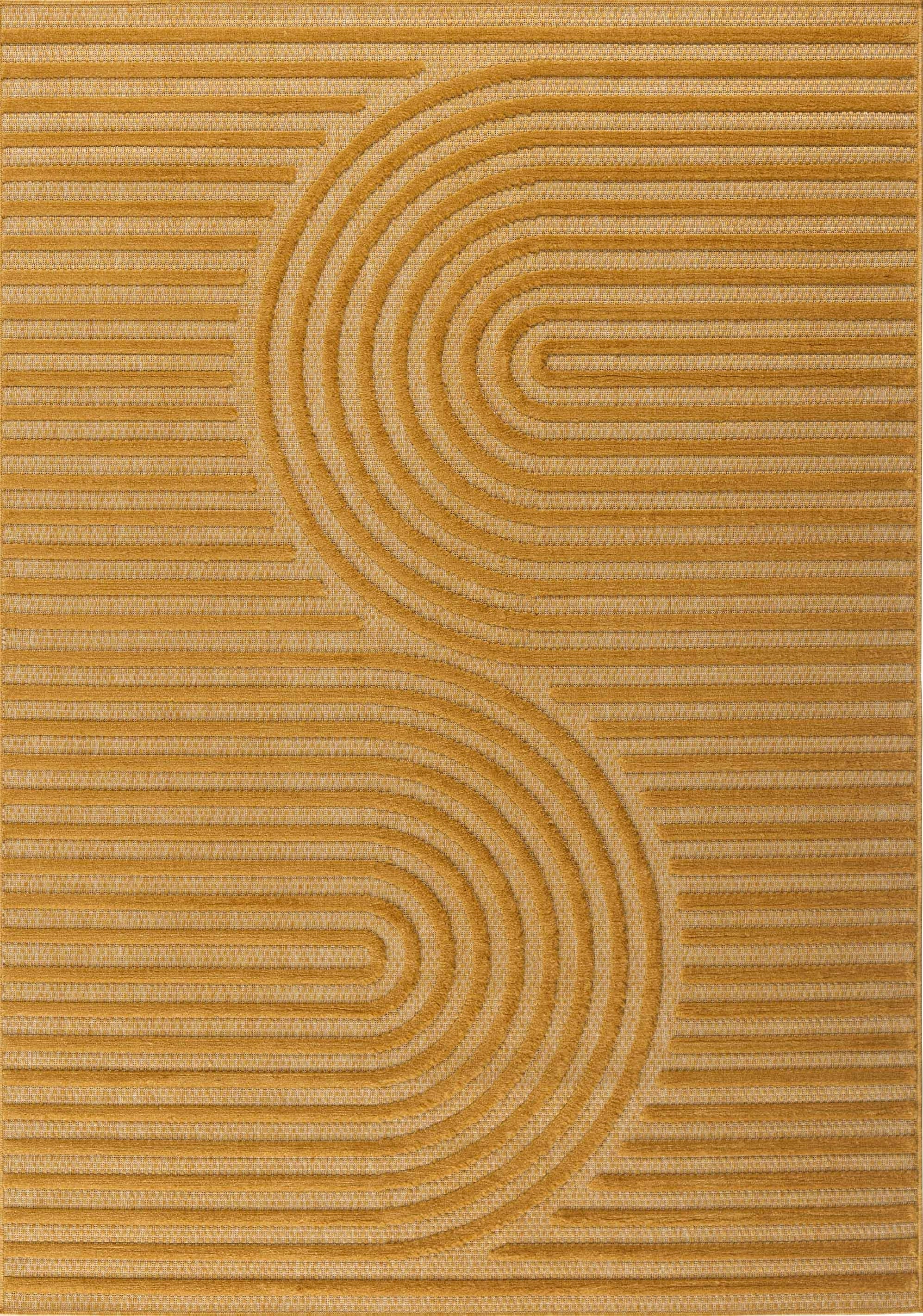 Santorini - Tapis D'Intérieur/Extérieur - Polypropylène - Jaune