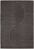 Santorini - Tapis D'Intérieur/Extérieur - Polypropylène - Noir