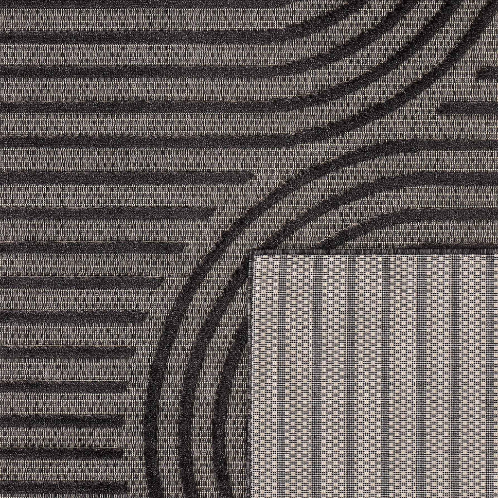 Santorini - Tapis D'Intérieur/Extérieur - Polypropylène - Noir