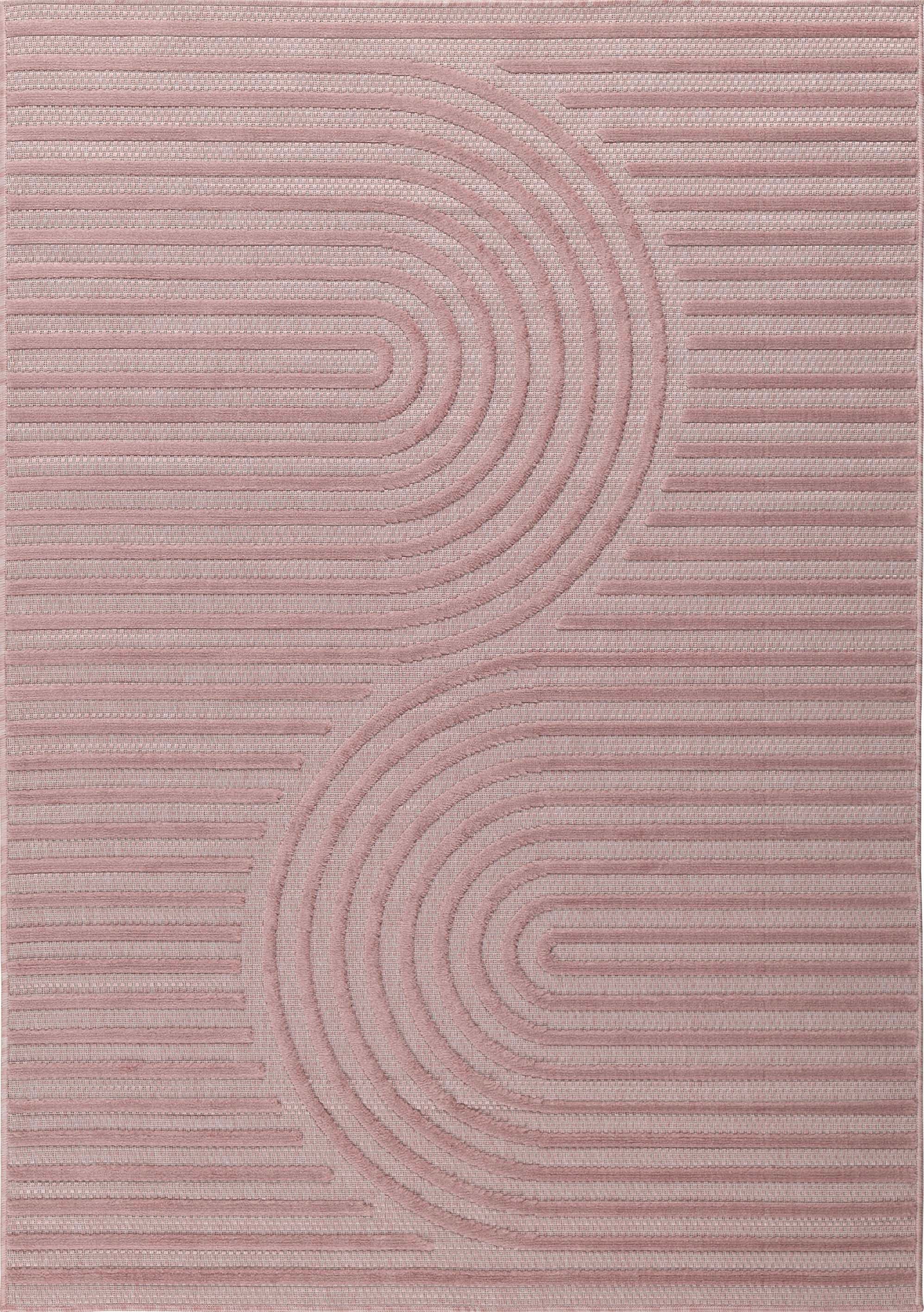 Santorini - Tapis D'Intérieur/Extérieur - Polypropylène - Rose