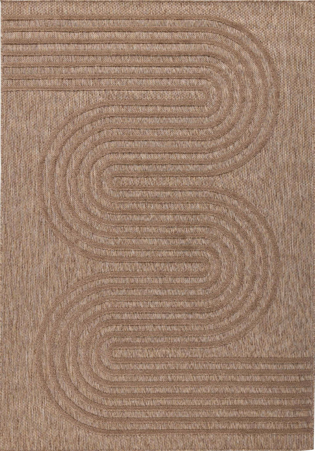 Tapis Santorini 987 - Motif Graphique - Beige - Intérieur / Extérieur
