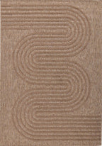 Tapis Santorini 987 - Motif Graphique - Beige - Intérieur / Extérieur