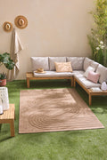 Tapis intérieur et extérieur motifs de vagues SANTORINI Beige : SAN987BEI Nazar rugs
