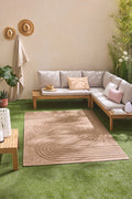 Tapis Santorini 987 - Motif Graphique - Beige - Intérieur / Extérieur