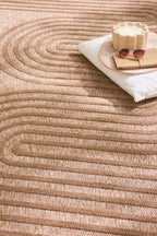 Tapis intérieur et extérieur motifs de vagues SANTORINI Beige : SAN987BEI Nazar rugs