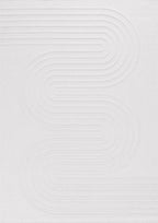 Tapis Santorini 987 - Motif Graphique - Blanc - Intérieur / Extérieur
