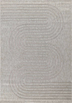 Tapis Santorini 987 - Motif Graphique - Gris - Intérieur / Extérieur