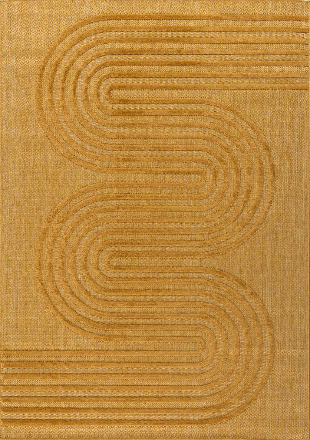 Santorini - Tapis D'Intérieur/Extérieur - Polypropylène - Jaune