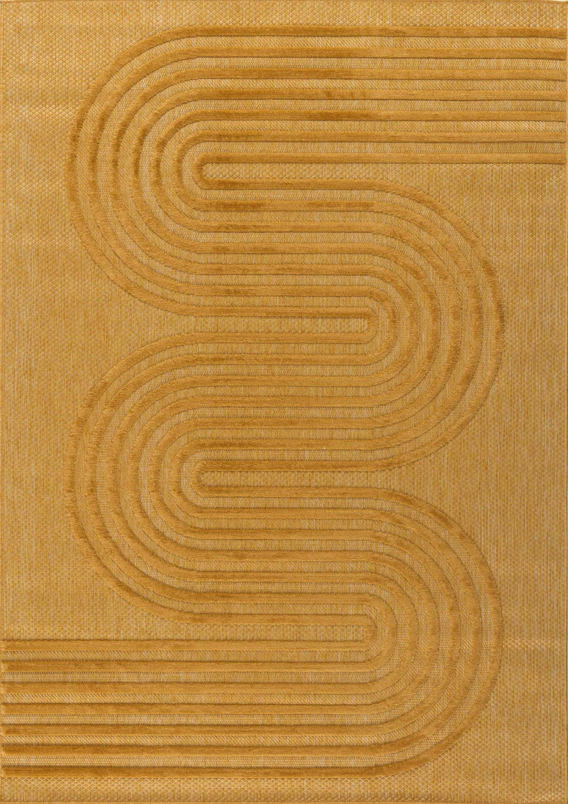 Santorini - Tapis D'Intérieur/Extérieur - Polypropylène - Jaune