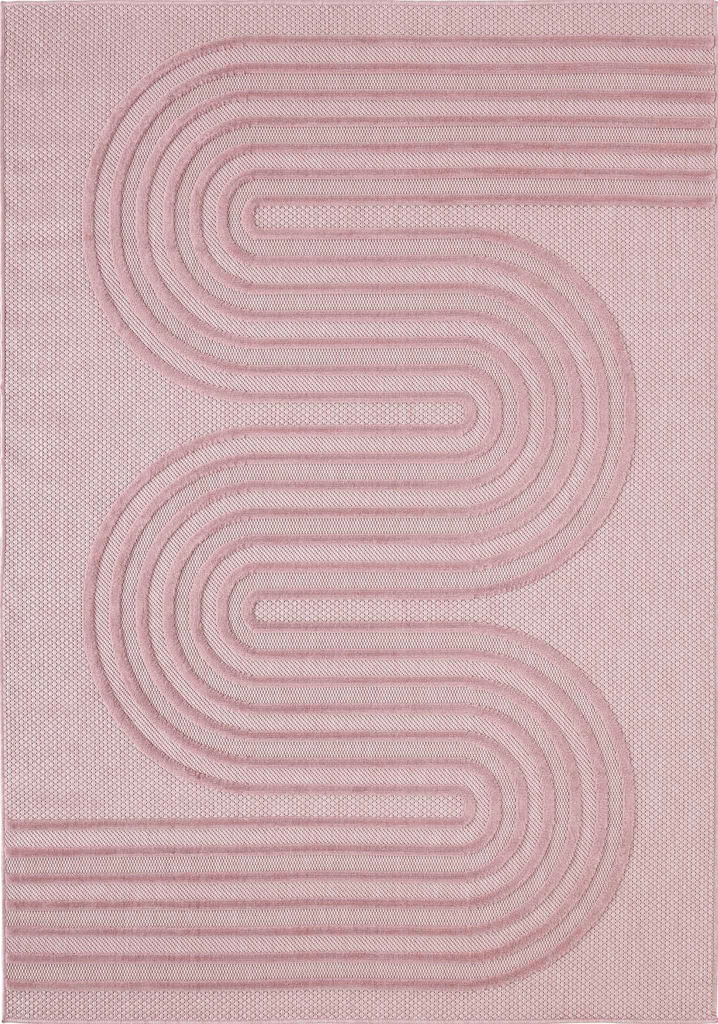 Santorini - Tapis D'Intérieur/Extérieur - Polypropylène - Rose