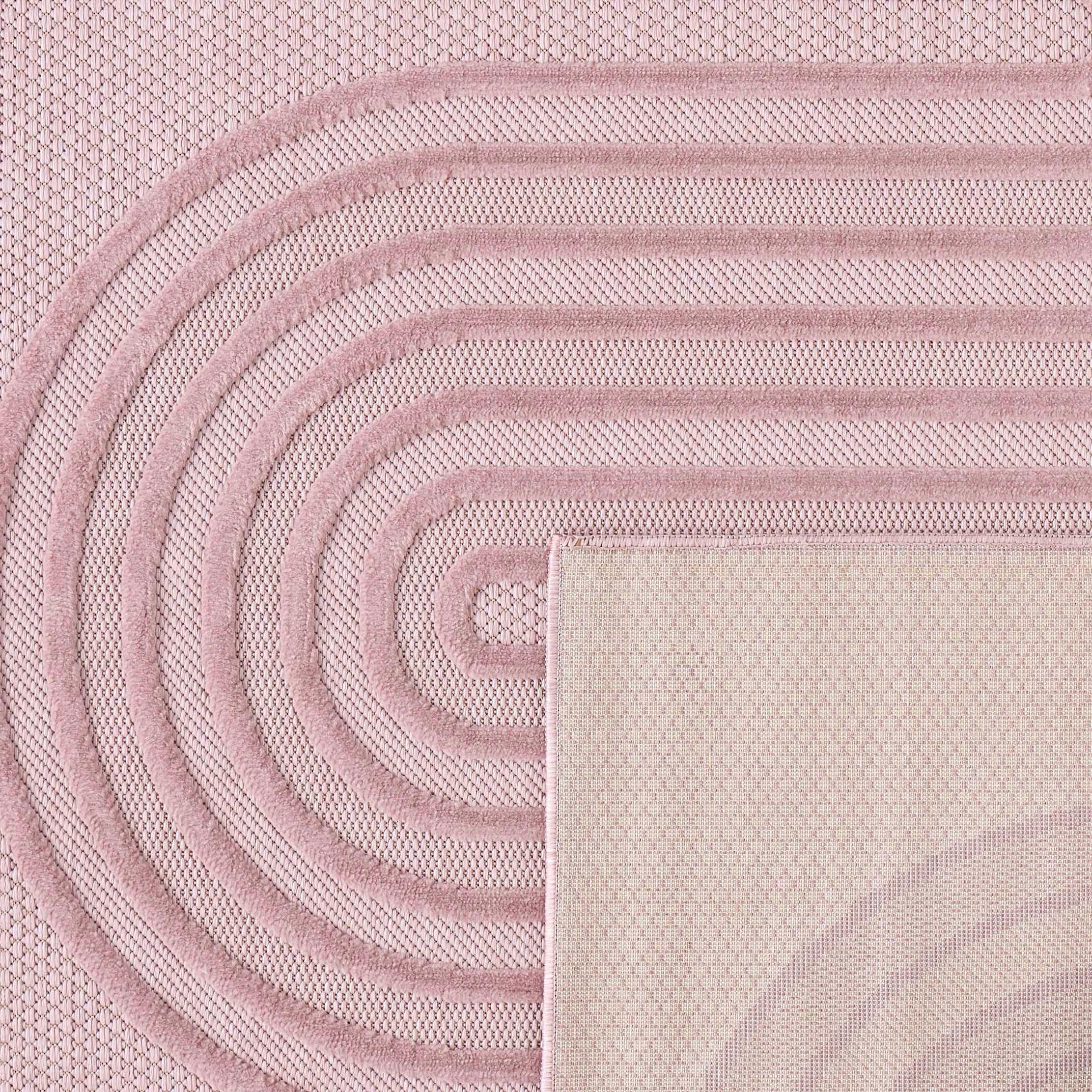 Santorini - Tapis D'Intérieur/Extérieur - Polypropylène - Rose