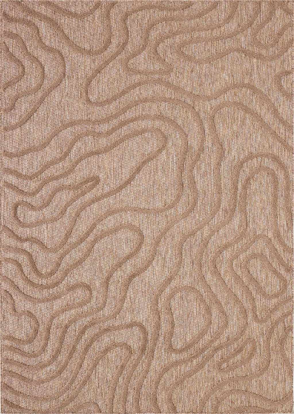 Tapis Santorini 988 - Motif Graphique - Beige - Intérieur / Extérieur