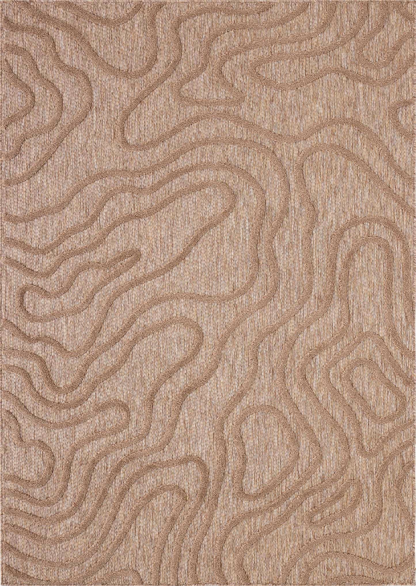 Tapis Santorini 988 - Motif Graphique - Beige - Intérieur / Extérieur