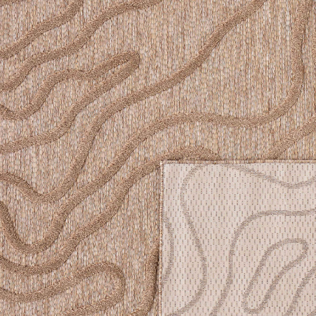 Tapis Santorini 988 - Motif Graphique - Beige - Intérieur / Extérieur