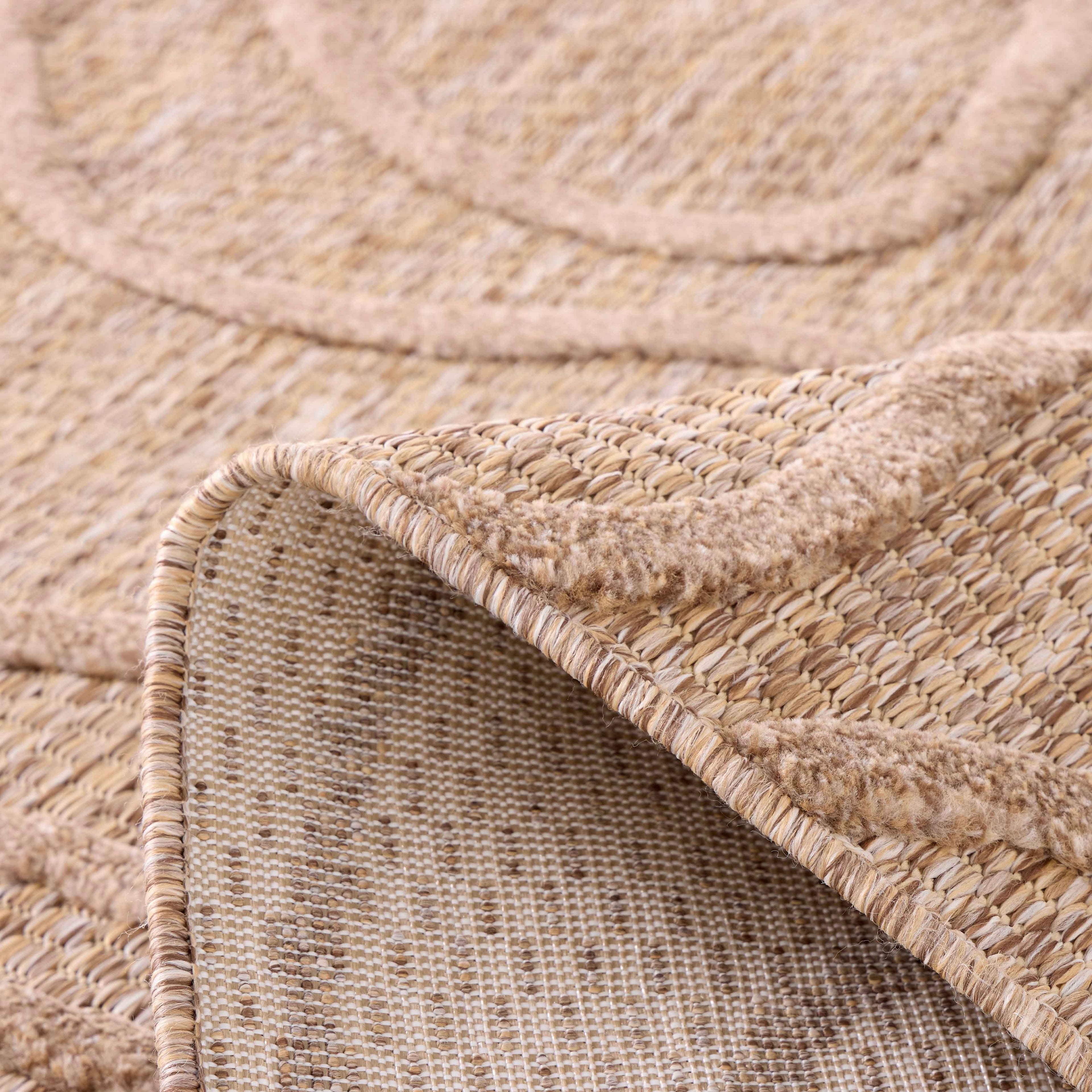 Tapis Santorini 988 - Motif Graphique - Beige - Intérieur / Extérieur