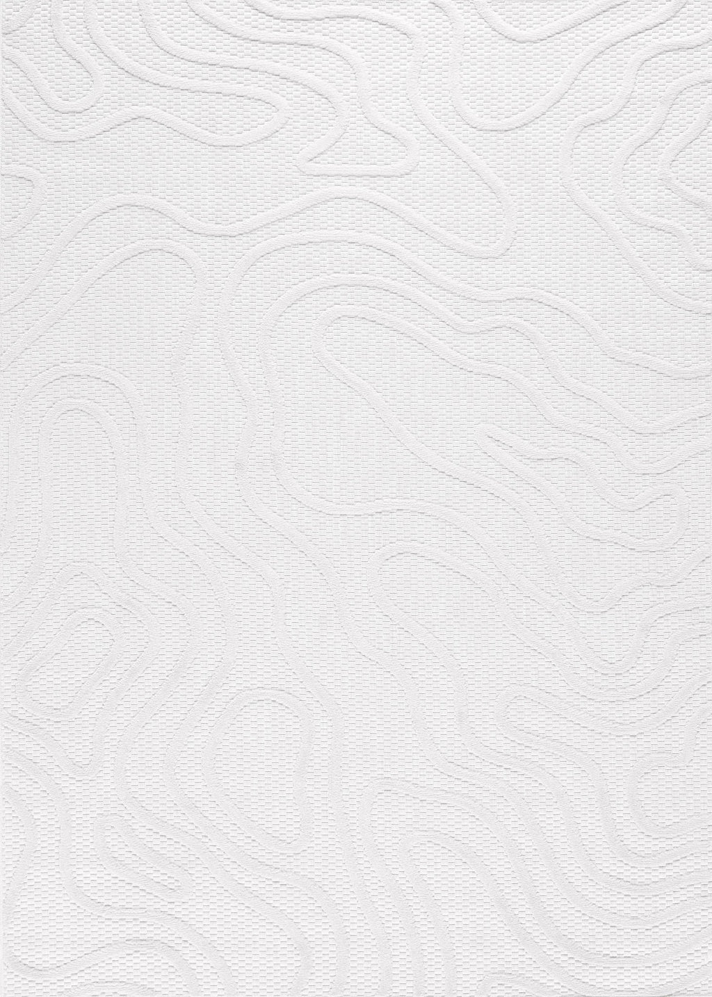 Tapis Santorini 988 - Motif Graphique - Blanc - Intérieur / Extérieur