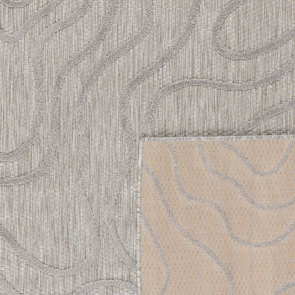 Tapis Santorini 988 - Motif Graphique - Gris - Intérieur / Extérieur