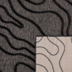 Tapis Santorini 988 - Motif Graphique - Noir - Intérieur / Extérieur