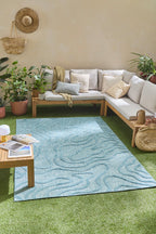 Santorini - Tapis D'Intérieur/Extérieur - Polypropylène - Turquoise