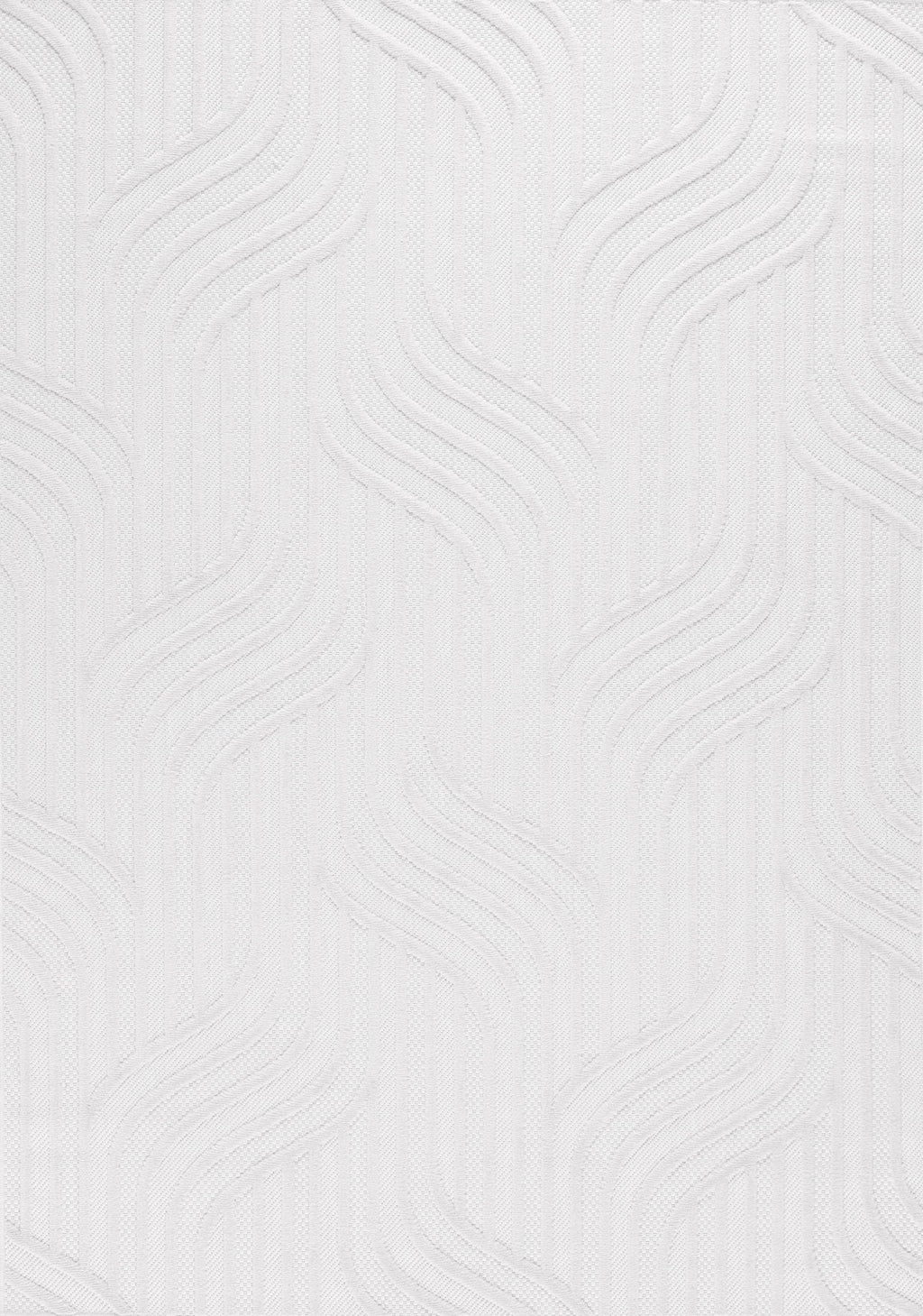 Tapis Santorini 989 - Motif Graphique - Blanc - Intérieur / Extérieur