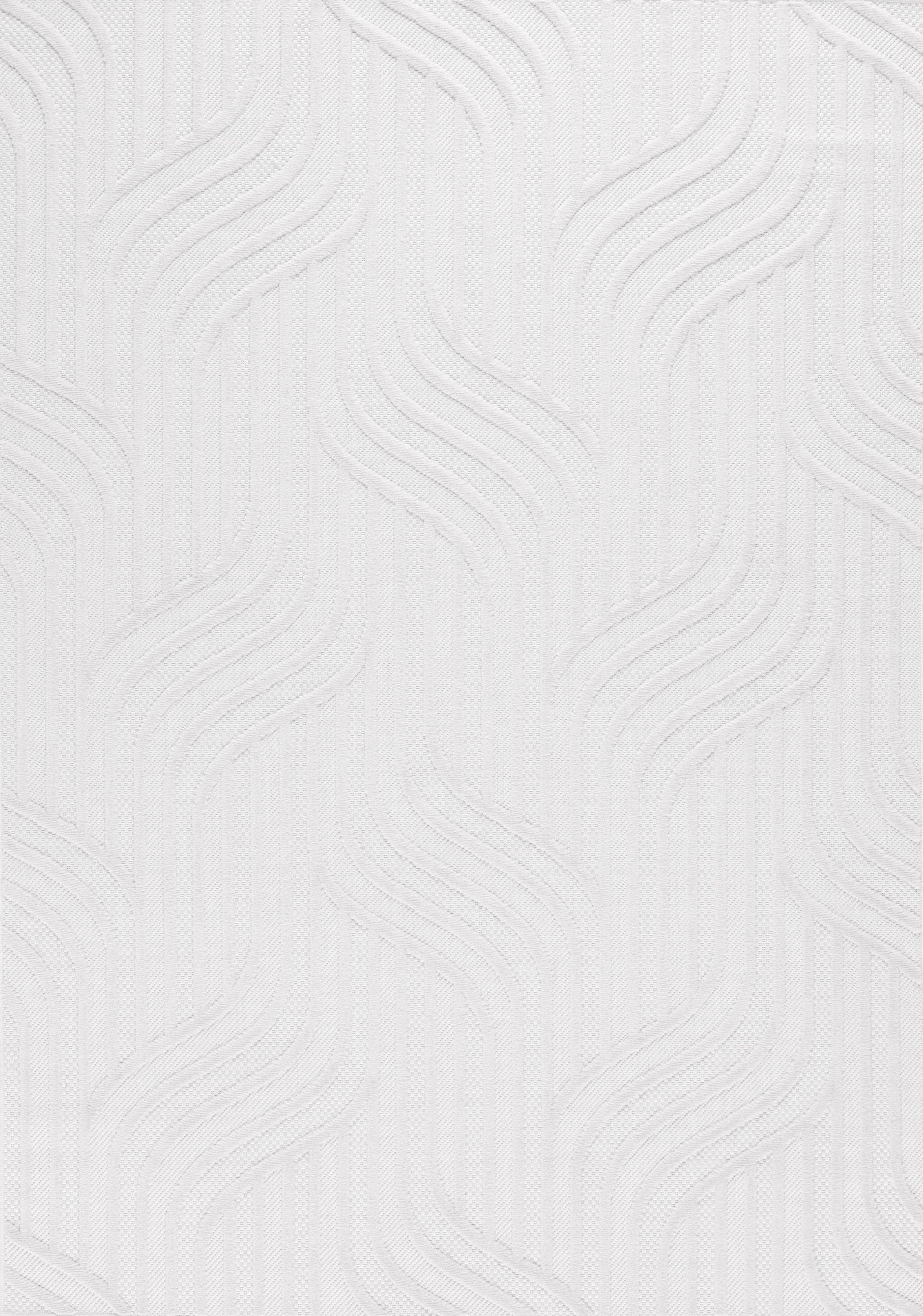 Tapis Santorini 989 - Motif Graphique - Blanc - Intérieur / Extérieur
