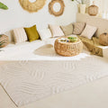 Tapis Santorini 989 - Motif Graphique - Blanc - Intérieur / Extérieur