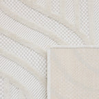Tapis Santorini 989 - Motif Graphique - Blanc - Intérieur / Extérieur