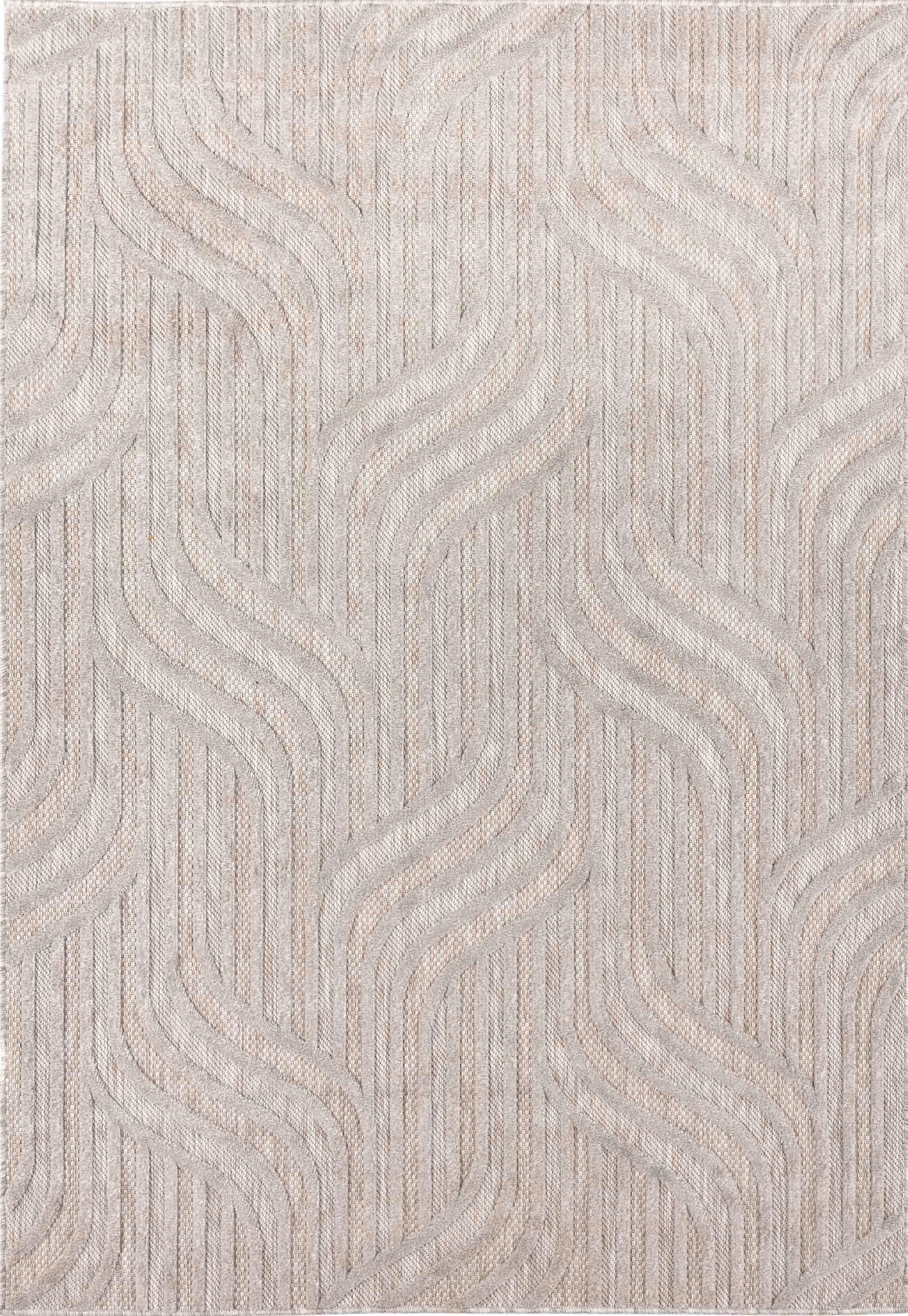 Tapis Santorini 989 - Motif Graphique - Gris - Intérieur / Extérieur