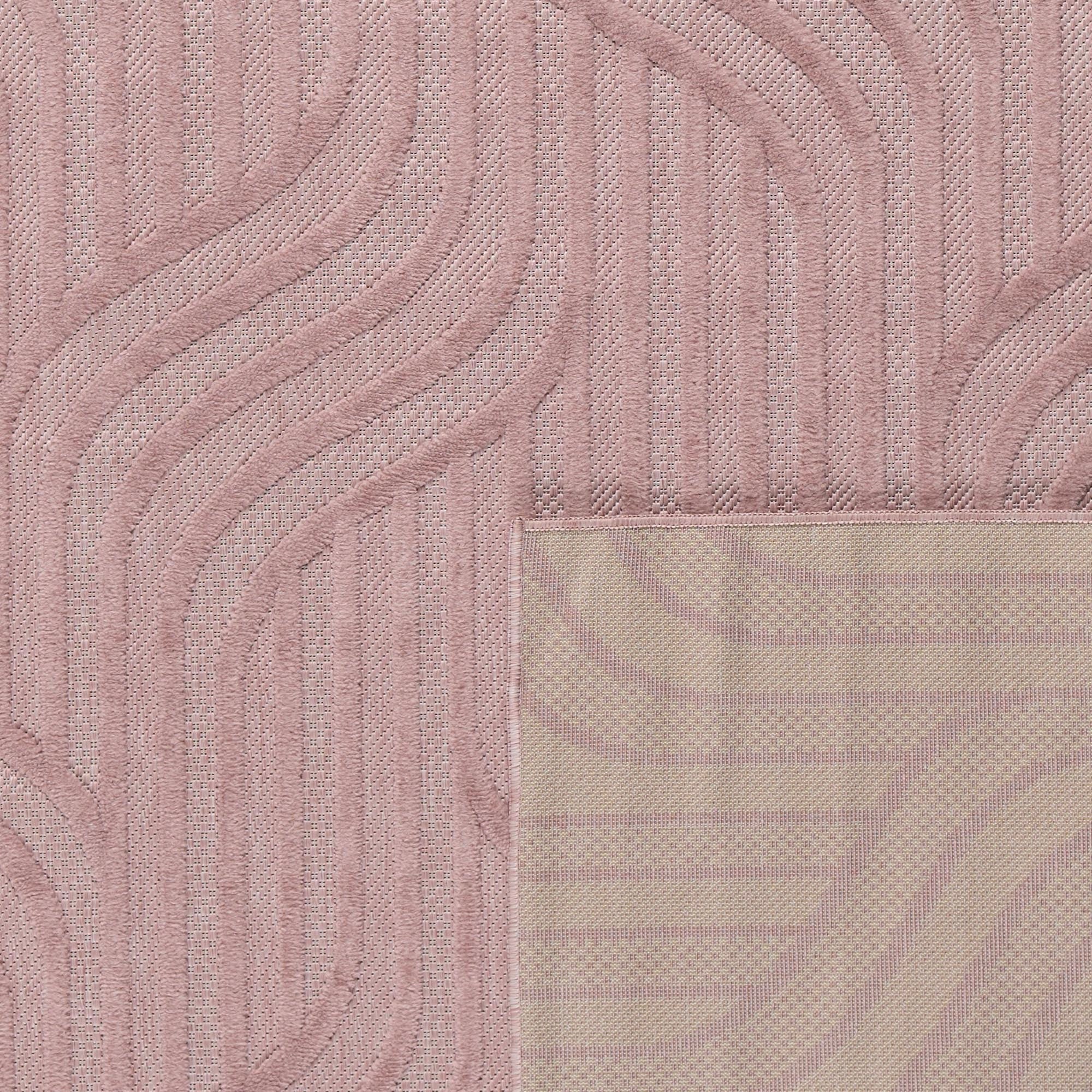 Santorini - Tapis D'Intérieur/Extérieur - Polypropylène - Rose