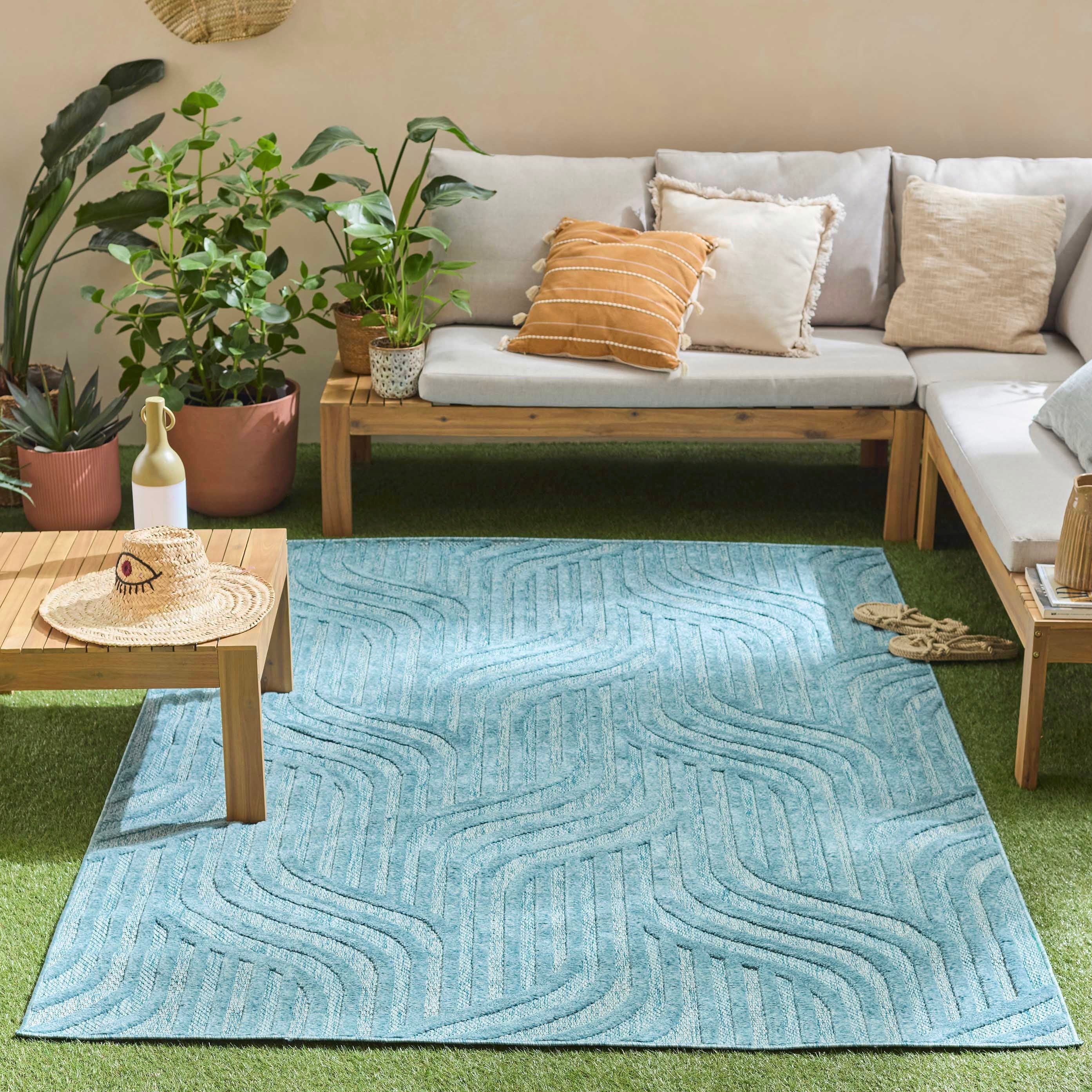 Santorini - Tapis D'Intérieur/Extérieur - Polypropylène - Turquoise