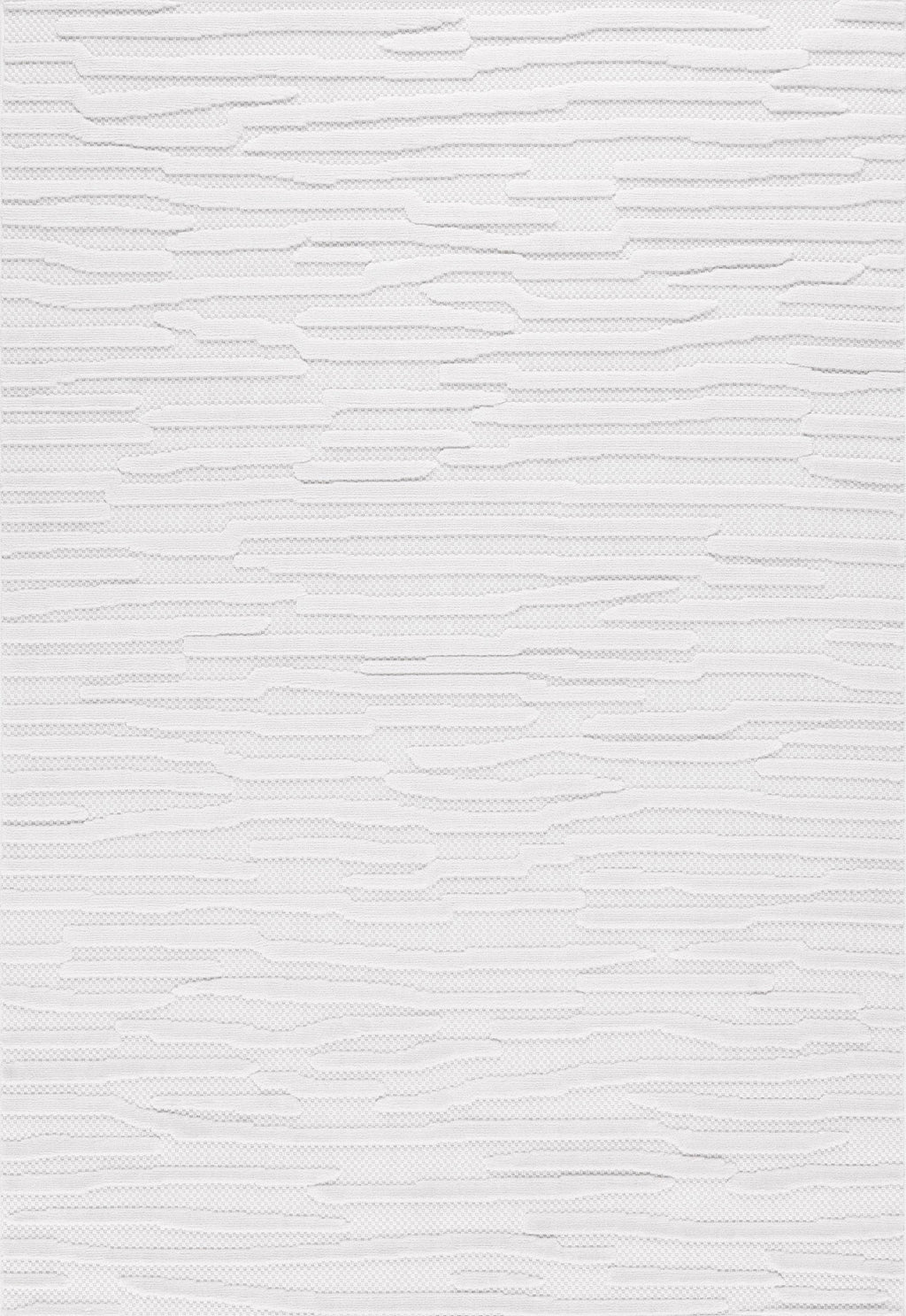 Tapis Santorini 990 - Motif Graphique - Blanc - Intérieur / Extérieur