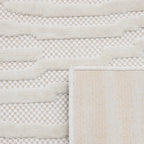 Tapis Santorini 990 - Motif Graphique - Blanc - Intérieur / Extérieur