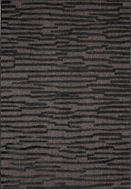 Tapis Santorini 990 - Motif Graphique - Noir - Intérieur / Extérieur