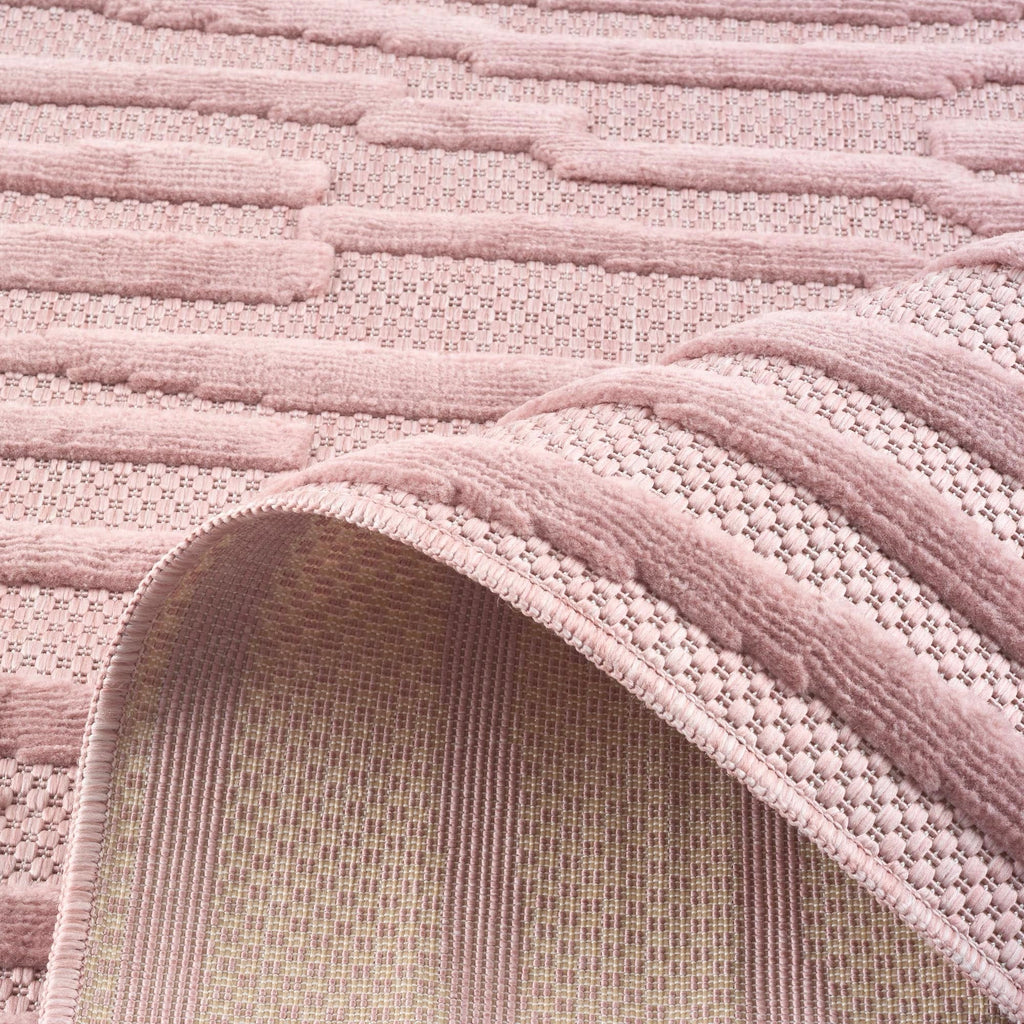 Santorini - Tapis D'Intérieur/Extérieur - Polypropylène - Rose