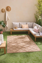 Santorini - Tapis D'Intérieur/Extérieur - Polypropylène - Beige