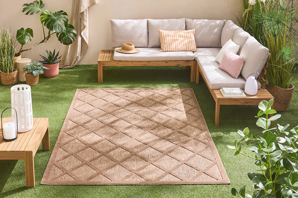 Santorini - Tapis D'Intérieur/Extérieur - Polypropylène - Beige