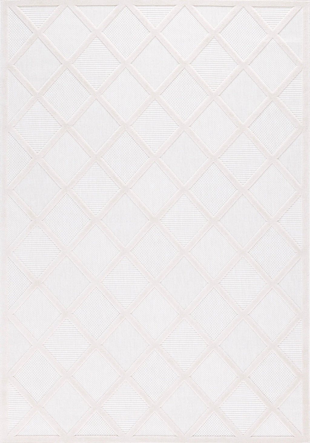 Santorini - Tapis D'Intérieur/Extérieur - Polypropylène - Blanc