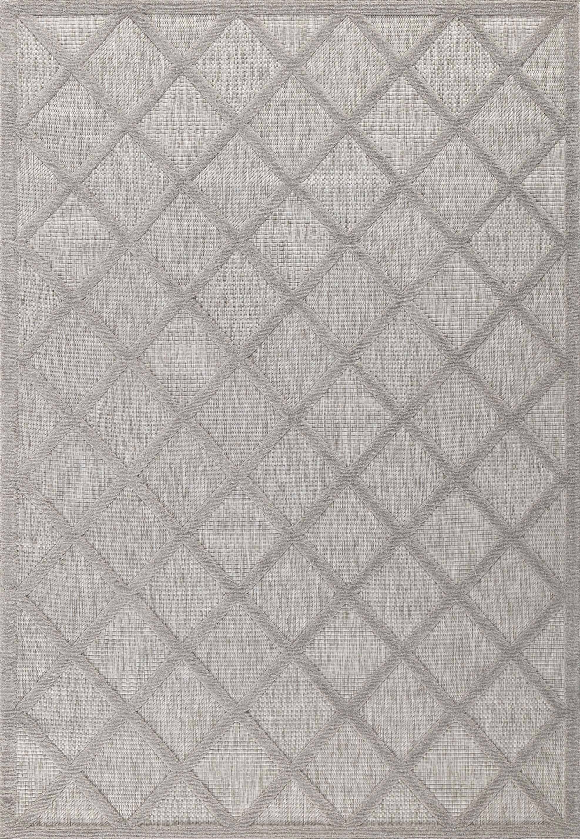 Santorini - Tapis D'Intérieur/Extérieur - Polypropylène - Gris