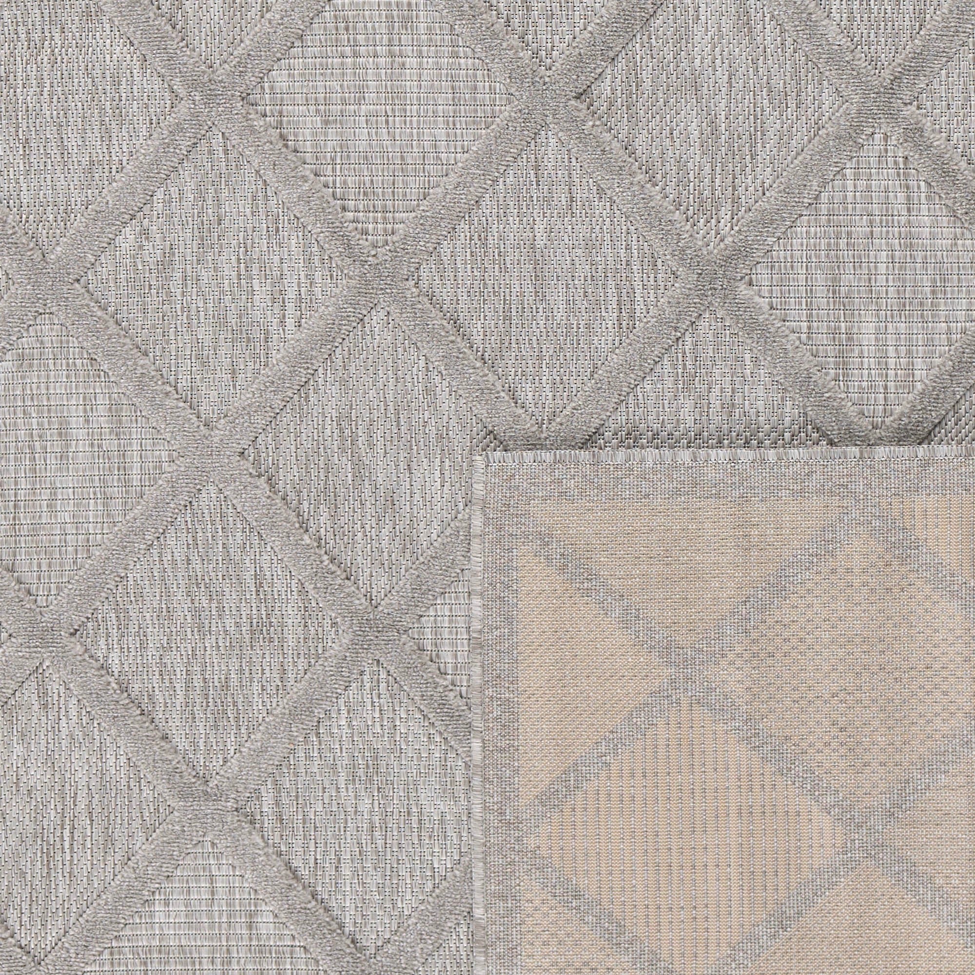 Santorini - Tapis D'Intérieur/Extérieur - Polypropylène - Gris