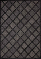 Santorini - Tapis D'Intérieur/Extérieur - Polypropylène - Noir