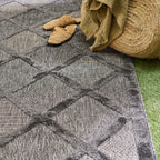 Santorini - Tapis D'Intérieur/Extérieur - Polypropylène - Noir