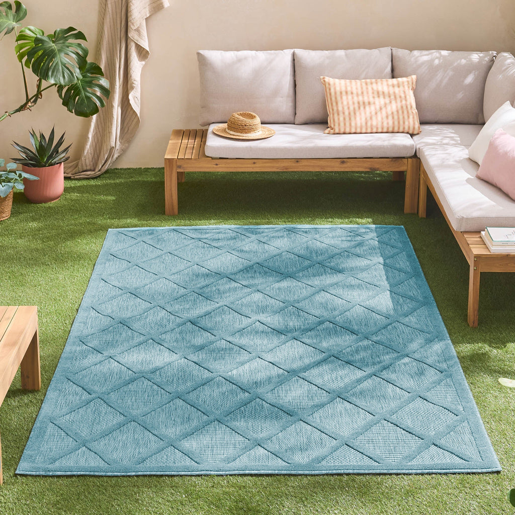 Santorini - Tapis D'Intérieur/Extérieur - Polypropylène - Turquoise